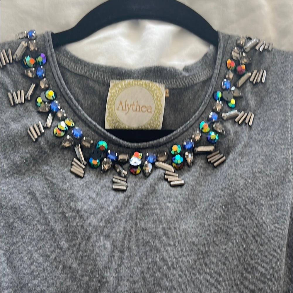 Alythea Gray Embellished Top